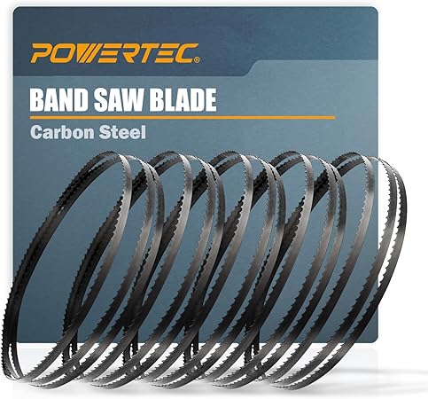 POWERTEC 59-1/2 Inch Bandsaw Blades, 1/4