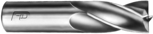 F&D Tool Company 18252-F505 Four Flute End Mill, Short Series, High Speed Steel, 5/32