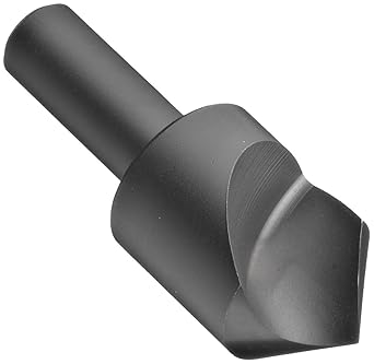 Chicago Latrobe 209SF High-Speed Steel Countersink, Black Oxide Finish, Single Flute, 90 Degrees, Round Shank, 3/8