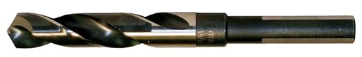 Cle-line C17034 9/16 in. x 6 in. Black and Gold Oxide Finish High Speed Steel 118-Degree Split Point Reduced Shank Twist Drill Bit (1-Pack)