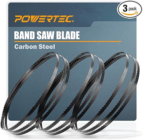 POWERTEC 59-1/2 Inch Bandsaw Blades, 1/8