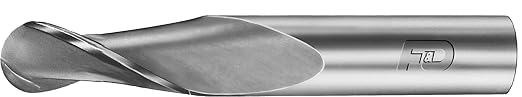 F&D Tool Company 23182 Two Flute, Single End, Ball Nose, Solid Carbide Endmill, 1/16