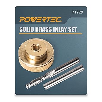 POWERTEC Solid Brass Inlay Kit. Router Bit with 1/4