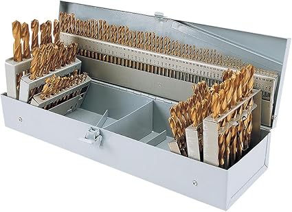 Grizzly D1138 Tin Coated Drill Bit Set, 115-Piece