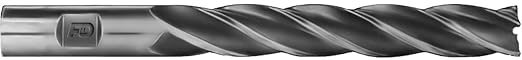 F&D Tool Company 18992-XL918 Multiple Flute Square Nose End Mill, Single End, Extra Long, Premium Cobalt Steel, 1/2