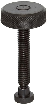 TE-CO 31332L Knurled Knob Swivel Screw Clamp with Large Pad Black Oxide, 5/16-18 Thread x 2-10/91