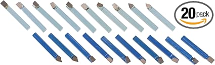 Steelex M1073 1/4-Inch Carbide Tool Bits, 20-Piece