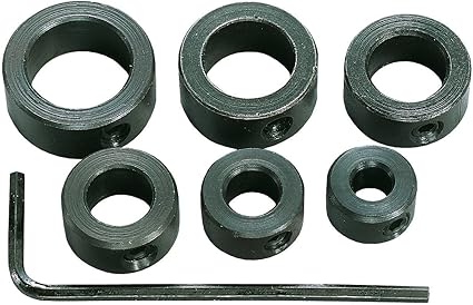 General Tools S838 6 Piece 3/16-Inch to 1/2-Inch Drill Stop Set , Black