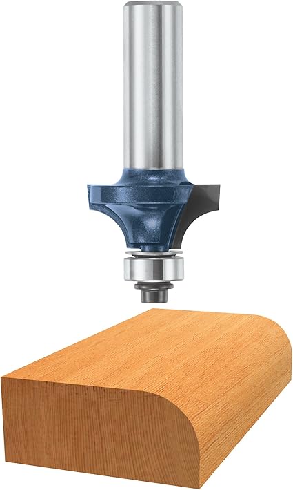 BOSCH 85594M 1-1/4-Inch Diameter 43/64-Inch Cut Carbide Tipped Roundover Router Bit 1/2-Inch Shank