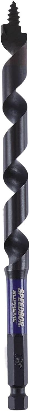 Irwin Tools IRWIN Auger Drill Bit for Wood 1/2 in. x 7.5 in. (IWAX3015)