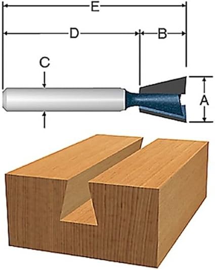 Bosch 84709M 14 Degree x 1/2 in. Carbide Tipped Dovetail Bit