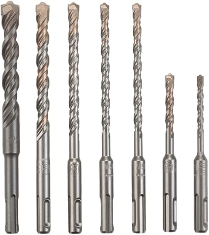 BOSCH HCK001 7 Piece Carbide-Tipped SDS-Plus Rotary Hammer Drill Bit Set with Storage Case