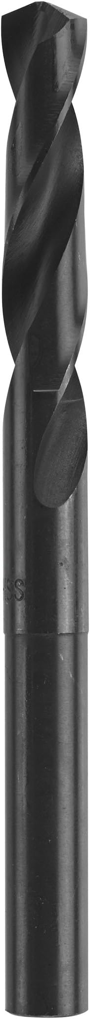 BOSCH BL2161 1-Piece 17/32 In. x 6 In. Fractional Reduced Shank Black Oxide Drill Bit for Applications in Light-Gauge Metal, Wood, Plastic