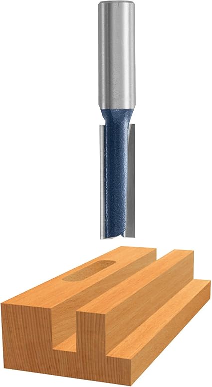 Bosch 85613M 1/4 in. x 1 in. Carbide Tipped 2-Flute Straight Bit