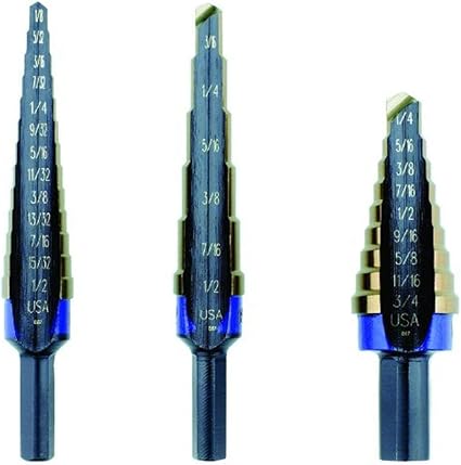 Irwin Tools IRWIN Step Drill Bit Set, 3-Piece (10502CB)