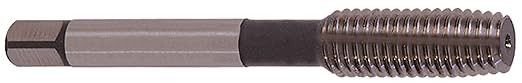 YG-1 Z4 Series Vanadium Alloy HSS Roll Form Tap with Oil Groove, Uncoated (Bright) Finish, Round Shank with Square End, Plug Chamfer, #4-40 Thread Size, H5 Tolerance