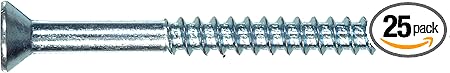 35059 Flat Head Phillips Wood Screw, 8 x 3-Inch, 25-Pack