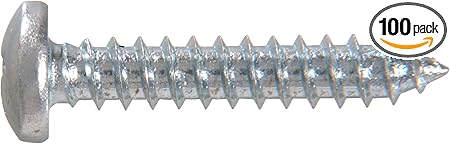 The Hillman Group 70827 10-Inch x 1-1/2-Inch Pan Head Square Drive Sheet Metal Screw, 100-Pack, zinc