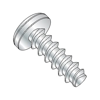 Small Parts 0603LPP Steel Thread Rolling Screw for Plastic, Zinc Plated, Pan Head, Phillips Drive, #6-19 Thread Size, 3/16