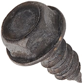 Small Parts 1208ABW188B 18-8 Stainless Steel Sheet Metal Screw, Black Oxide Finish, Hex Washer Head, Hex Drive, Type AB, #12-14 Thread Size, 1/2