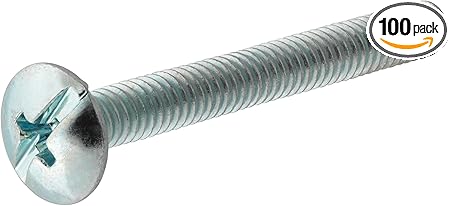 111767 1 1 1 10-24 x 2-Inch Truss Combo Head Machine Screw, 100-Pack,Zinc