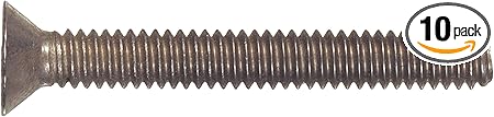 44113 10-24 x 3-Inch Flat Head Phillips Machine Screw, Stainless Steel, 10-Pack