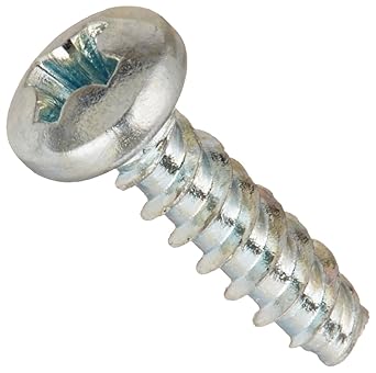 Small Parts 0205LPP Steel Thread Rolling Screw for Plastic, Zinc Plated, Pan Head, Phillips Drive, #2-28 Thread Size, 5/16