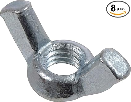 662 Wing Nut, 1/2-13-Inch, 8-Pack , Zinc