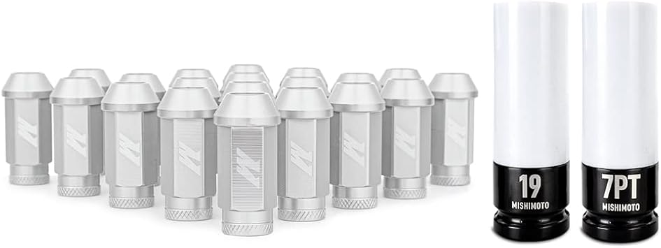 Mishimoto Aluminum Locking Lug Nuts M12x1.5, 20pc Set, Silver