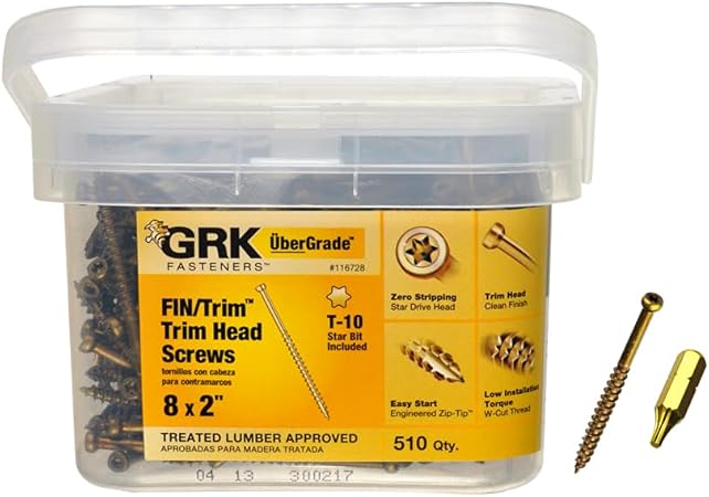 GRK Fasteners 116728 FIN/Trim #8 x 2