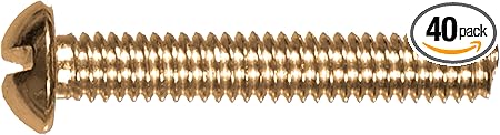 Hillman 1988 6-32 x 1/2 in. Round Slotted Machine Screw - Brass 40-Pack