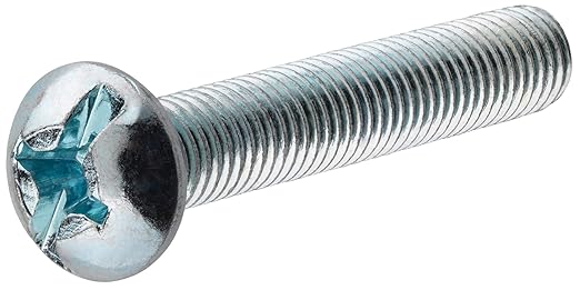 Zinc 90179 8-32-Inch x 1/2-Inch Round Head Combo Machine Screw, 100-Pack, 0.5 inches