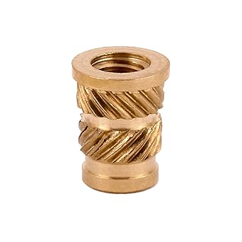 E-Z LOK Threaded Insert for Plastic Straight Flanged Brass Thread Inserts 8-32 Pack of 100