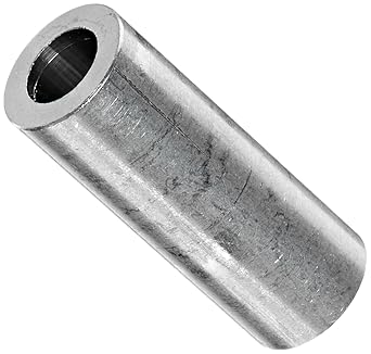 Small Parts 371612RSA Round Spacer, Aluminum, Plain Finish, #12 Screw Size, 3/8