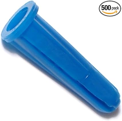 014973394943 Conical Plastic Anchors, 10-12 x 1-Inch, 500-Piece