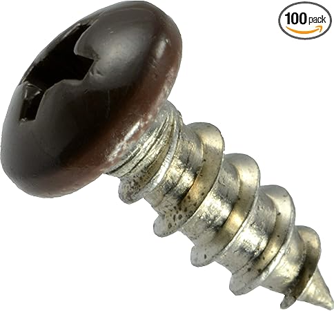 014973208851 Brown Phillips Pan Sheet Metal Screws, 10 x 1/2, Piece-100