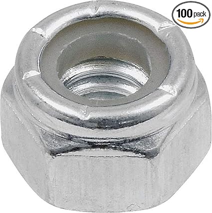 Hillman Group 180147 Nylon Insert Lock Nut, 1/4-Inch by 20-Inch, 100-Pack