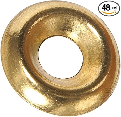 The Hillman Group 1257#8 Brass Countersunk Finishing Washer 48-Pack