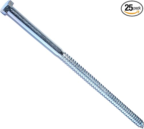 014973260712 Hex Lag Screws, 1/2 x 12, Piece-25, zinc