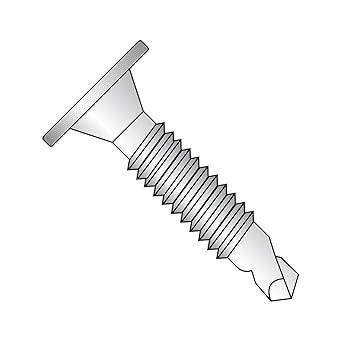 Small Parts 1024KWAFM410 410 Stainless Steel Self-Drilling Screw, Plain Finish, Wafer Head, Phillips Drive, #3 Drill Point, #10-24 Thread Size, 1-1/2