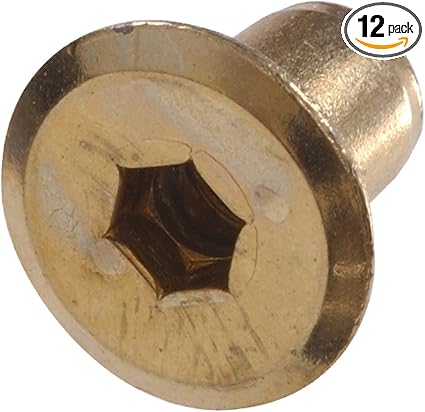 The Hillman Group 57130 1/4-20-Inch Joint Connector Hex Drive Nut, 12-Pack,Brass