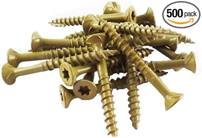 AP9X212-5 T25 5-Pound Net Weight 9 by 2-1/2-Inch All Purpose Wood Construction Screws, 500-Piece, Gold