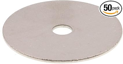 Prime-Line 9081317 Fender Washers, 3/16 In. X 1-1/4 In. OD, Grade 18-8 Stainless Steel (50 Pack)