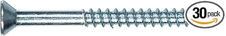 3099 10 x 1-1/2-Inch Zinc Flat Head Phillips Wood Screw, 30-Pack