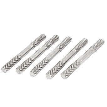 Uxcell a15032700ux0075 M8 x 80mm A2 Stainless Steel Double End Threaded Stud Screw Bolt (Pack of 5)