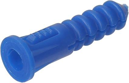 Hillman 370329 Ribbed Plastic Anchor, 8-10-12 X 1-1/4-Inch, Blue, 100 Count (Pack of 1)