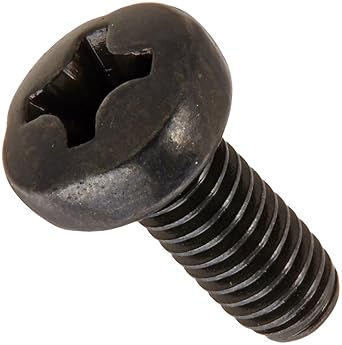 Small Parts M3.58D7985AB Steel Pan Head Machine Screw, Black Oxide Finish, Meets DIN 7985, #1 Phillips Drive, M3.5-0.6 Thread Size, 8 mm Length, Fully Threaded, Import (Pack of 100)