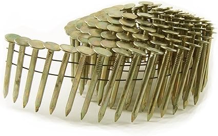 B&C Eagle ACR-1 Round Head 1-Inch x .120 Smooth Shank Electrogalvanized Coil Roofing Nails (1,080 per box)