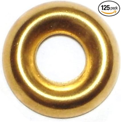 014973436612 Finishing Washer Brass, #10, Piece-125