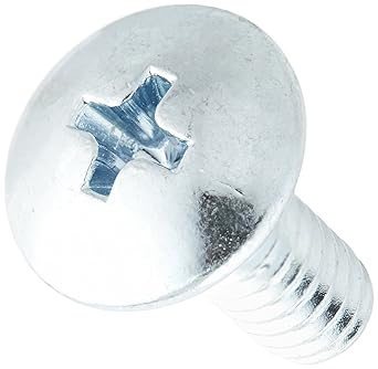 Small Parts 589416 Steel Truss Head Machine Screw, Zinc Plated Finish, Meets ASME B18.6.3, #2 Phillips, #10-24 Thread Size, 1/2